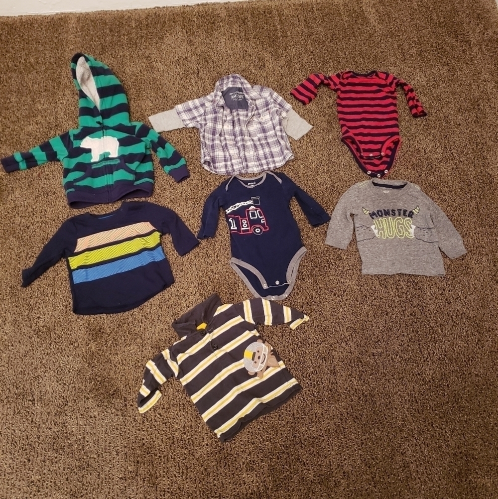Baby boys size 3 months winter clothing bundle of 7